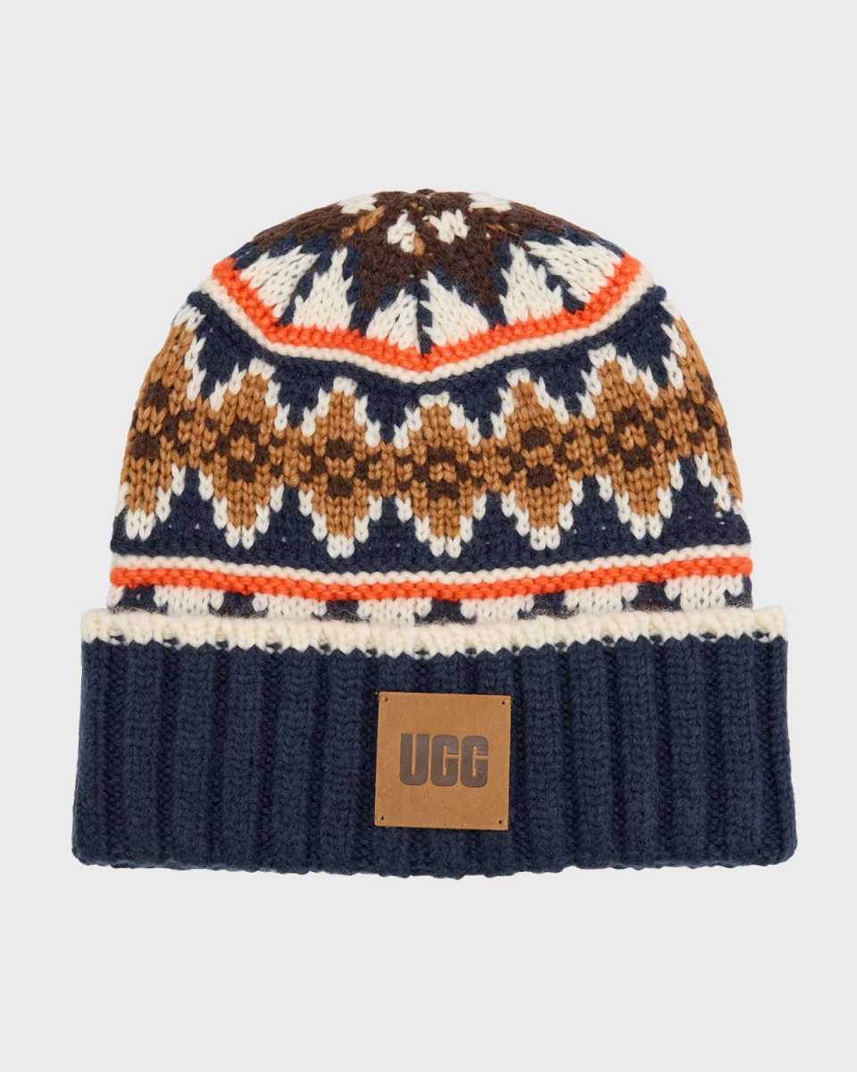 Men's Elias Knit Fair Isle Beanie Hat